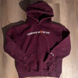 VLONE x Juice WRLD Legends Never Die Burgundy Hoodie